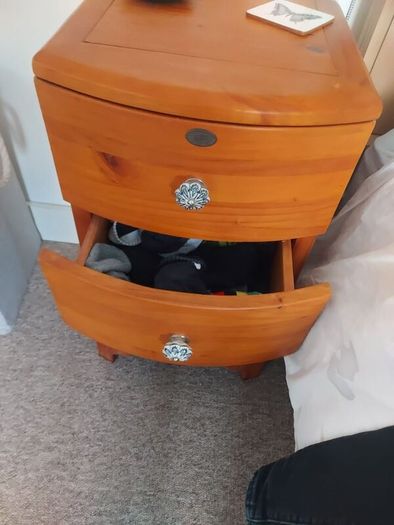 Wood bedside lockers