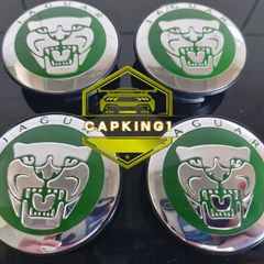 4 x Jaguar Centre Caps (Green) FREE POST