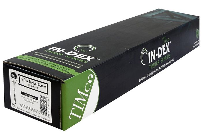 Timco 200INW 8.0 x 200mm Wafer Head Timber Wood Screw, Green - Pack of 50