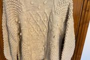 aran jumper unisex hand knit pure wool