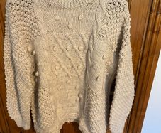 aran jumper unisex hand knit pure wool