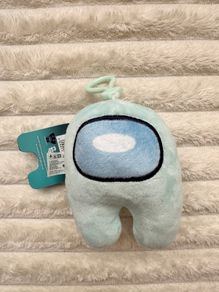 Light Blue Among Us keychain bag clip plush soft  approx. 11 cm. Please see photos