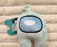 Light Blue Among Us keychain bag clip plush soft  approx. 11 cm. Please see photos