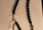 Jade buddhas Amethyst, Quartz & Garnet necklace