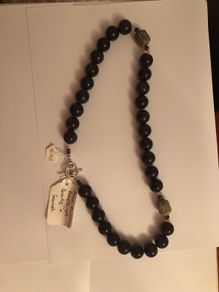 Jade buddhas Amethyst, Quartz & Garnet necklace