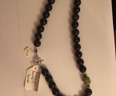 Jade buddhas Amethyst, Quartz & Garnet necklace