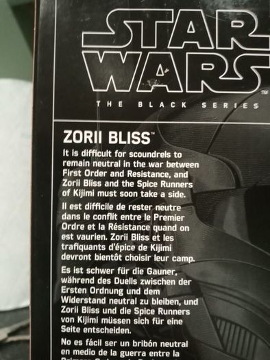 Star Wars Black Series Zori Bliss