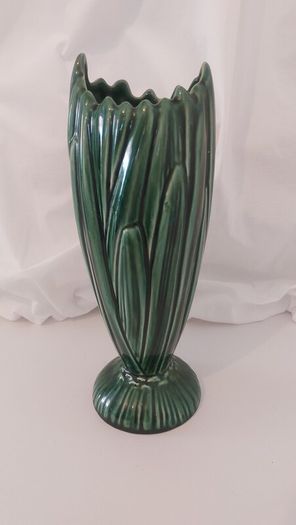 Fabulous Vintage SylvaC Art Deco Tall Hyacinth Vase, Shape #2452 in the Lovely, Popular but Less Common Green Glaze, Excellent Condition