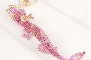 Keychain. Chinese Dragon. Pink