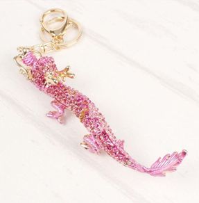 Keychain. Chinese Dragon. Pink