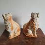 19th century Staffordshire russet & tan dogs Image 2