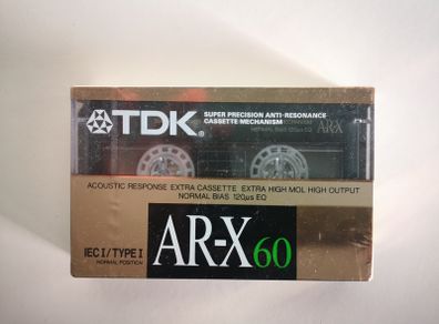 TDK AR-X 60 1988 Type 1 Blank Audio Cassette | Made in Germany | New & Sealed