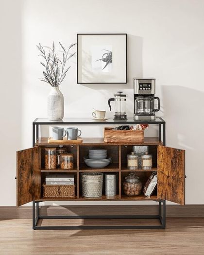 Rustic cabinet with glass surface FREE DELIVERY