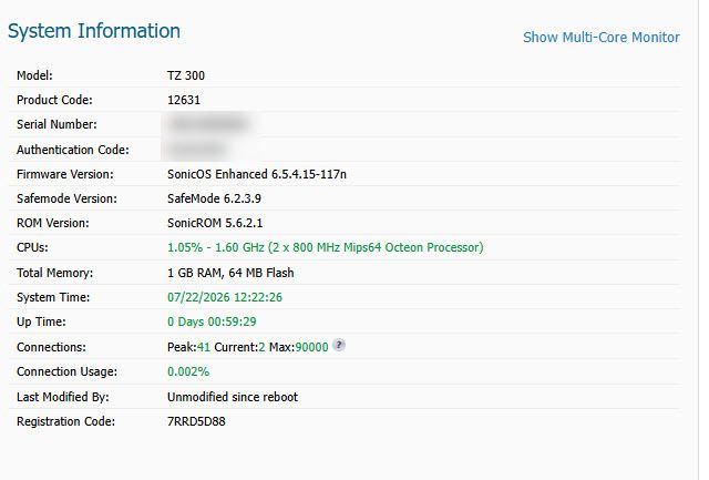 SonicWall TZ300 firewall