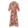 F&F floral midi shirt dress with a waist tie Image 2