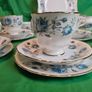 Vintage Arklow Bone China Blue Roses Tea Set | Fine Irish Porcelain with Gold Trim Image 8