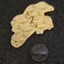 Raven and rose, pin back badge. Image 2