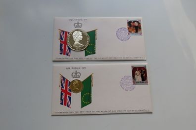 Gold & Silver Certificated Coin Covers 1977 PNC FDC