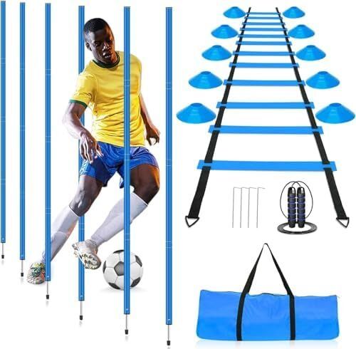 football Agility Training Slalom Poles Set