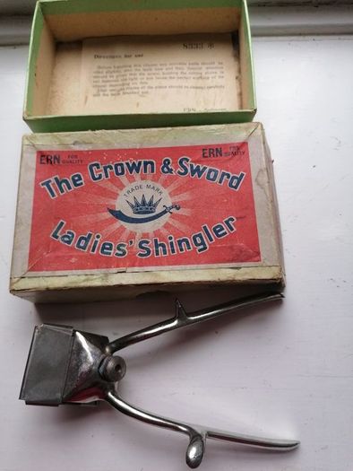 Vintage Hair Clippers in Original Box. The Crown And Sword Shingler Germany r3