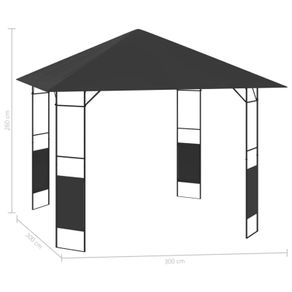 Garden Gazebo 3x3 m Anthracite 160 g/ sq. meter