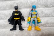 Imaginext DC Super Friends Batgirl And Batman approx. 7 cm. Used Please see photos