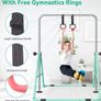 Gymnastics Bar for Kids, Foldable Adjustable Height Horizontal Bar, Gymnastic Training Equipment for Home Gym Indoor and Outdoor Use, Supports 140lbs Image 2