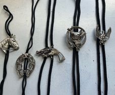 Bundle of Vintage Country Western Bolo Ties