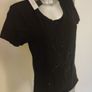 BNWT black detailed fancy stretchy top size UK14 EU42 Postage included Image 3