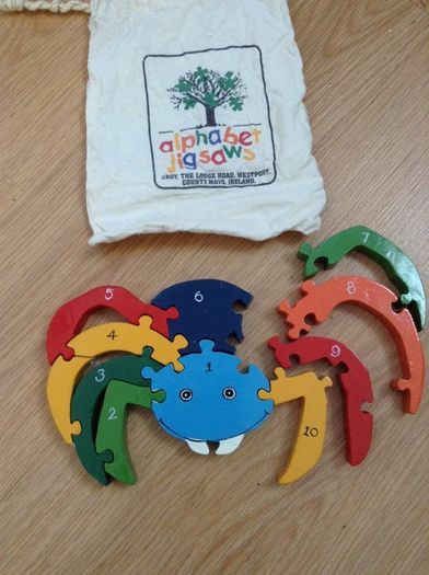 Wooden colour and number jigsaw