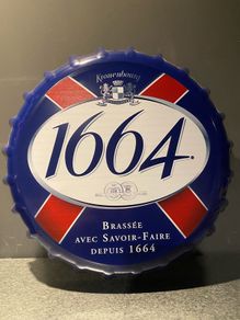 Kronenbourg 1664 Bottle cap wall sign