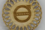 Eco-Friendly Volvo Coaster | Natural Oak Wood - Laser cut
