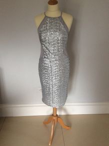 Silver sequin dress