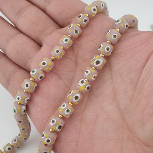 Vintage Venetian Style Tiny Eyes Glass Beads Necklace