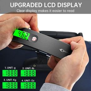 Luggage Scale Portable Digital Weight Scale for Travel Weighing Suitcase with Tare Function 110 Lb/ 50Kg Capacity