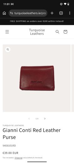 Tan leather wallet