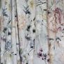 stunning floral on a grey background curtains Image 4