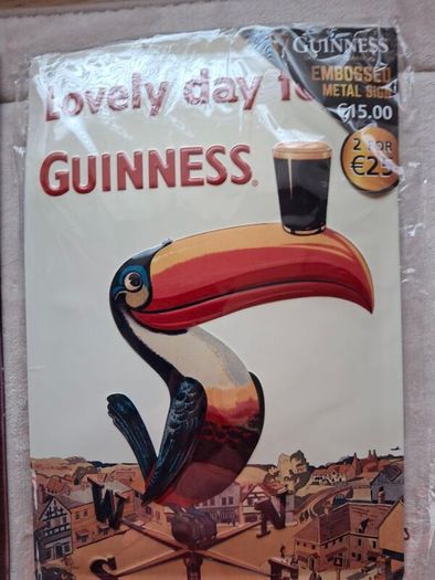 Guinness  Strong Heavy Metal Notice Board or Sign ,  Guinness  Metal Toucan  Sign , Guinness Metal Bottle Opener
