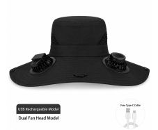 Sun Hat with 2 Solar- powered and Fans