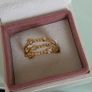 Pandora precious memory diamond ring 14ct yellow gold (g585) size (54) weight (4.58g) Image 2