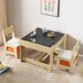 Kids Table and Chair Set, Wooden Activity Table with Storage Space and Boxes, Kids Play Table for Toddlers Art, Craft, Reading, Learning Image 5