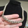 Vintage Style Silver Tone Rhinestone Collar Necklace Image 3