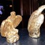 2 signed decorative large gilded eagle statues Image 3