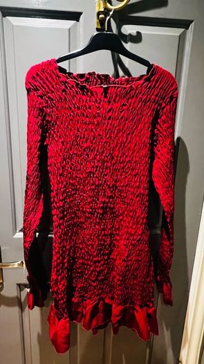 Boohoo burgundy dress