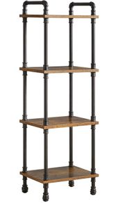 Ladder Shelf,4-Tier Storage Shelves,Small Bookshelf,Shelving Unit with Metal Frame,Vintage Industrial Plant Display Stand,Bookcase for Living Room, Home Office (FREE POSTAGE)