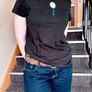 Black Daisy Graphic T-Shirt - Size S/36 Image 3