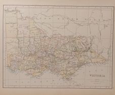 Antique Map Victoria 1890s