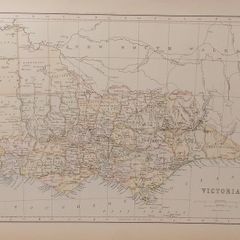 Antique Map Victoria 1890s