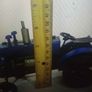 2 Green &blue Sil Ornament Recro Steel Tractors Image 3