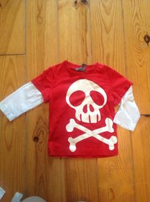 Fab Red and White Top Age 12-18 Months